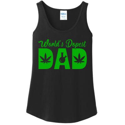 Worlds Dopest Dad Marijuana Bong Weed Ladies Essential Tank