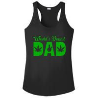 Worlds Dopest Dad Marijuana Bong Weed Ladies PosiCharge Competitor Racerback Tank