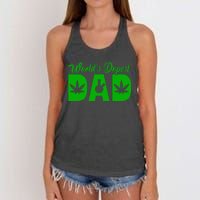 Worlds Dopest Dad Marijuana Bong Weed Women's Knotted Racerback Tank