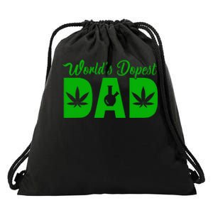 Worlds Dopest Dad Marijuana Bong Weed Drawstring Bag