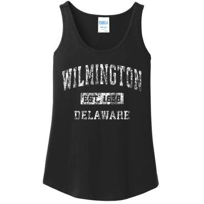 Wilmington Delaware De Vintage Established Sports Ladies Essential Tank