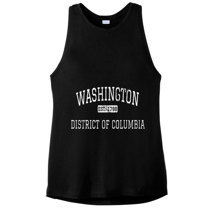 Washington Dc Dc Vintage Ladies PosiCharge Tri-Blend Wicking Tank