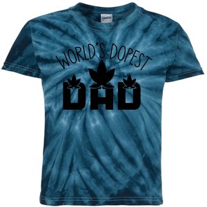 World's Dopest Dad Funny Quotes For Dad Kids Tie-Dye T-Shirt