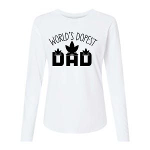 World's Dopest Dad Funny Quotes For Dad Womens Cotton Relaxed Long Sleeve T-Shirt