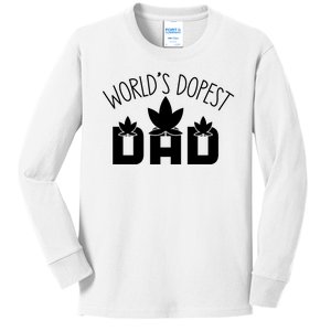 World's Dopest Dad Funny Quotes For Dad Kids Long Sleeve Shirt