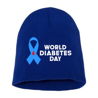 World Diabetes Day Cool Gift Diabetes Cool Gift Diabetes Awareness Gift Short Acrylic Beanie