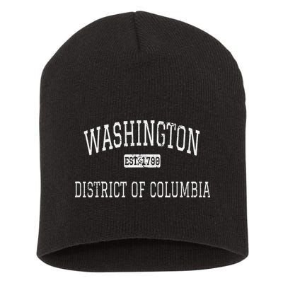 Washington DC DC Vintage Short Acrylic Beanie