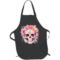 Watercolor Dia De Los Muertos Day Of The Dead Sugar Skull Apron