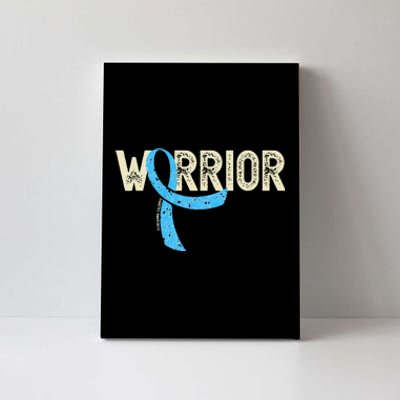 Warrior Diabetic Diabetes Awareness T1D Ribbon Canvas