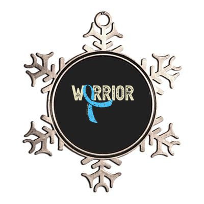 Warrior Diabetic Diabetes Awareness T1D Ribbon Metallic Star Ornament