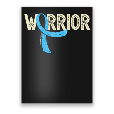 Warrior Diabetic Diabetes Awareness T1D Ribbon Poster