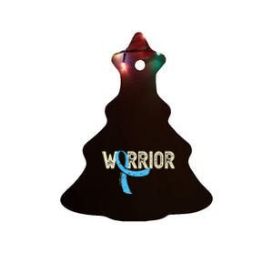 Warrior Diabetic Diabetes Awareness T1D Ribbon Ceramic Tree Ornament