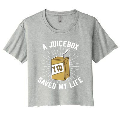 World Diabetes Day Pancreas Diabetic Gift Juice Box Gift Women's Crop Top Tee