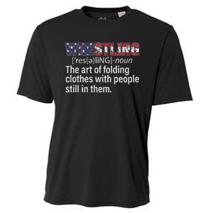 Wrestling Definition Design For Wrestler Fans Wrestle Foldin Cooling Performance Crew T-Shirt