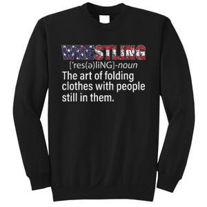 Wrestling Definition Design For Wrestler Fans Wrestle Foldin Sweatshirt