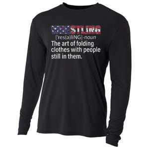 Wrestling Definition Design For Wrestler Fans Wrestle Foldin Cooling Performance Long Sleeve Crew