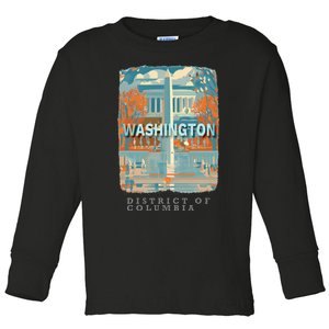 Washington Dc Dc Monumental Majesty Sd741 Toddler Long Sleeve Shirt