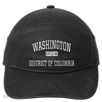 Washington DC DC Vintage 7-Panel Snapback Hat