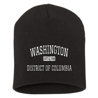 Washington DC DC Vintage Short Acrylic Beanie