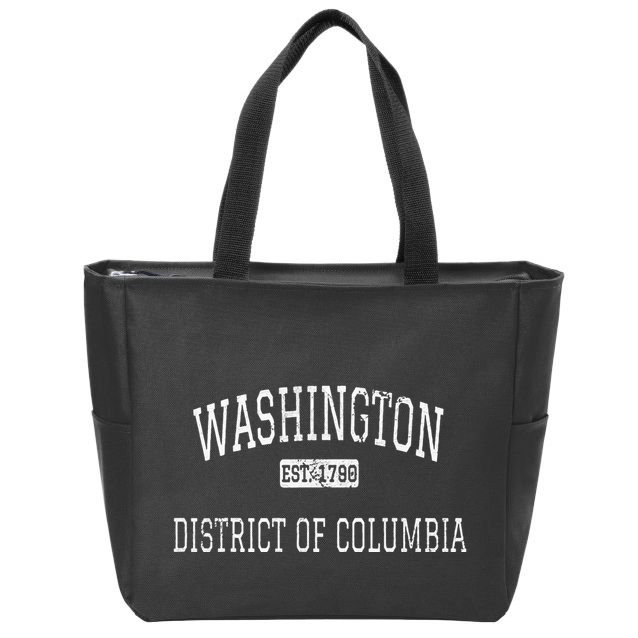 Washington DC DC Vintage Zip Tote Bag