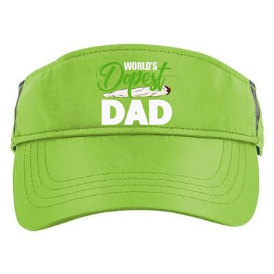 World's Dopest Dad Cannabis Marijuana Weed Funny Fathers Day Adult Drive Performance Visor