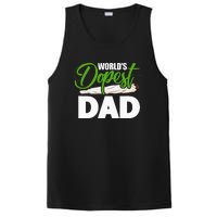 World's Dopest Dad Cannabis Marijuana Weed Funny Fathers Day PosiCharge Competitor Tank