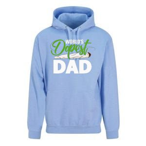 World's Dopest Dad Cannabis Marijuana Weed Funny Fathers Day Unisex Surf Hoodie