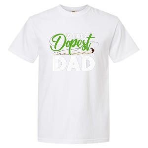 World's Dopest Dad Cannabis Marijuana Weed Funny Fathers Day Garment-Dyed Heavyweight T-Shirt