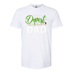 World's Dopest Dad Cannabis Marijuana Weed Funny Fathers Day Softstyle CVC T-Shirt