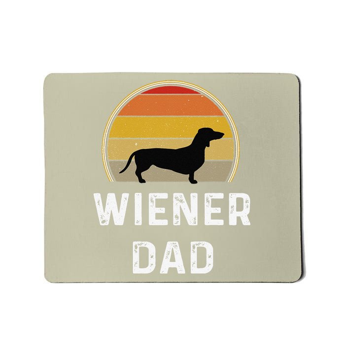 Wiener Dog Dad Gift Retro Vintage Dachshund Weenie Puppy Mousepad