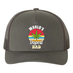 World's Dopest Dad Funny Marijuana Retro Yupoong Adult 5-Panel Trucker Hat