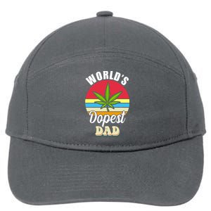 World's Dopest Dad Funny Marijuana Retro 7-Panel Snapback Hat