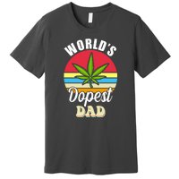 World's Dopest Dad Funny Marijuana Retro Premium T-Shirt