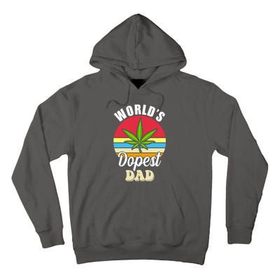 World's Dopest Dad Funny Marijuana Retro Tall Hoodie