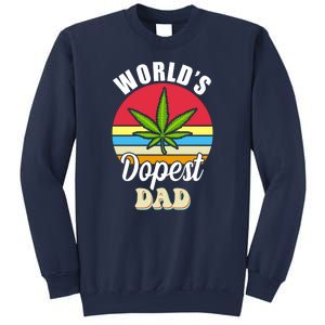 World's Dopest Dad Funny Marijuana Retro Sweatshirt