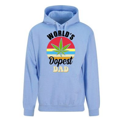 World's Dopest Dad Funny Marijuana Retro Unisex Surf Hoodie