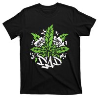 Worlds Dopest Dad Cannabis Leaf Weed Father Gift T-Shirt