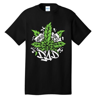 Worlds Dopest Dad Cannabis Leaf Weed Father Gift Tall T-Shirt