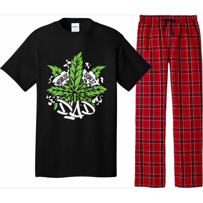 Worlds Dopest Dad Cannabis Leaf Weed Father Gift Pajama Set