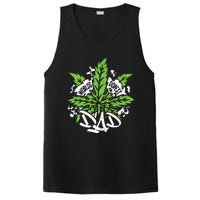 Worlds Dopest Dad Cannabis Leaf Weed Father Gift PosiCharge Competitor Tank