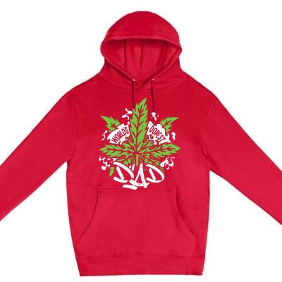 Worlds Dopest Dad Cannabis Leaf Weed Father Gift Premium Pullover Hoodie