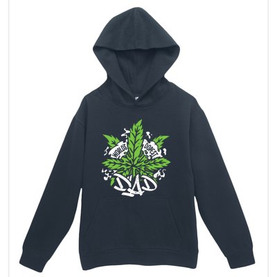 Worlds Dopest Dad Cannabis Leaf Weed Father Gift Urban Pullover Hoodie