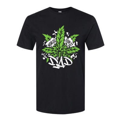 Worlds Dopest Dad Cannabis Leaf Weed Father Gift Softstyle CVC T-Shirt