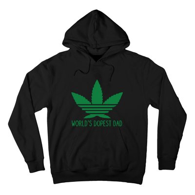 Weed World's Dope Dad Funny Weed Cannabis Leaf Father's Day Gift Hoodie