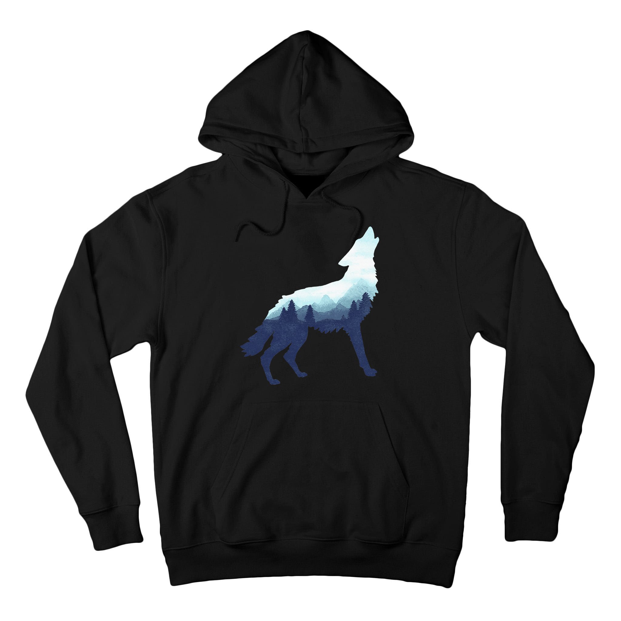 Wolf Double Exposure Surreal Wildlife Animal Wolves Gifts Tall Hoodie