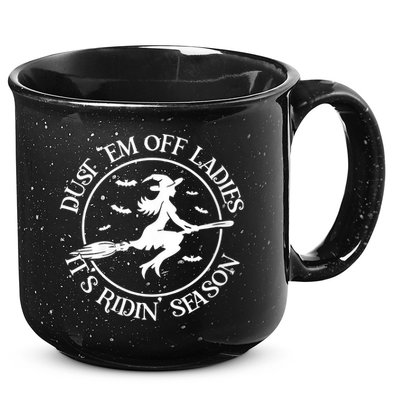Womens Dust 'Em Off Ladies It's Ridin' Season 15oz Campfire Ceramic Mug