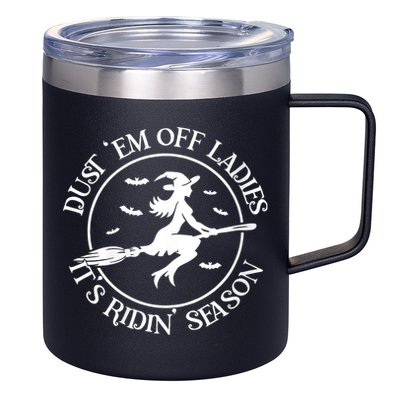 Womens Dust 'Em Off Ladies It's Ridin' Season 12oz Stainless Steel Coffee Mug