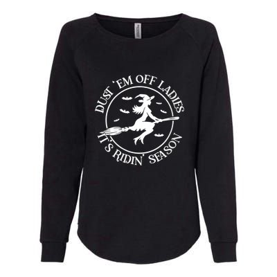 Womens Dust 'Em Off Ladies It's Ridin' Season Womens California Wash Sweatshirt