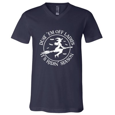 Womens Dust 'Em Off Ladies It's Ridin' Season V-Neck T-Shirt