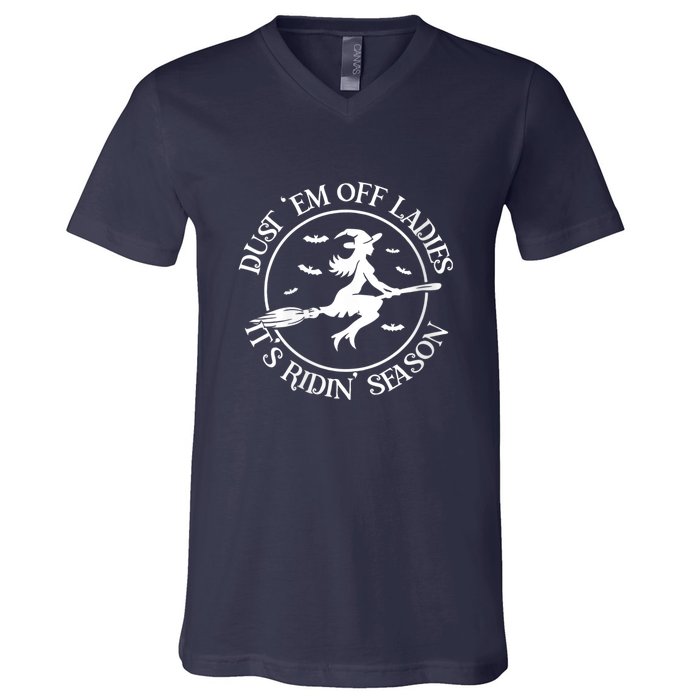 Womens Dust 'Em Off Ladies It's Ridin' Season V-Neck T-Shirt